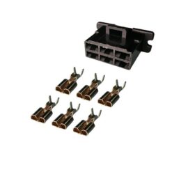 Connector 6 Pin Female 6.3mm UR-CF-729-ZW overview
